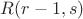 $R(r-1, s)$