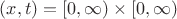 $(x,t)=[0,\infty)\times [0,\infty)$ $(x,t)=[0,\infty)\times [0,\infty)$