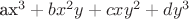 ax^3 + bx^2y + cxy^2 + dy^3