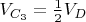 $\[{V_{{C_3}}} = \frac{1}{2}{V_D}\]$
