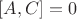 $[A,C]=0$