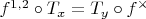 $f^{1,2} \circ T_x = T_y \circ f^\times$
