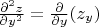 $\frac{\partial^2 z}{\partial y^2} = \frac{\partial}{\partial y}(z_y)$