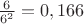 $\frac{6}{6^2}=0,166$