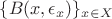 $\{B(x,  \epsilon_x)\}_x_\in_X$