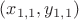 $(x_{1,1}, y_{1,1})$