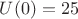 $U(0)=25$