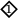 $ \begin{tikzpicture}
\draw[thick] (0,0) -- (0.15,0.15) -- (0.3,0) -- (0.15,-0.15) -- cycle; 
\node[font=\scriptsize] at (0.15,0) {1}; 
\end{tikzpicture} $