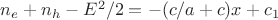 $n_e+n_h-E^2/2=-(c/a+c)x+c_1$ $n_e+n_h-E^2/2=-(c/a+c)x+c_1$