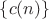 $\left\lbrace c(n)\right\rbrace$ $\left\lbrace c(n)\right\rbrace$