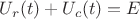 $U_r(t) + U_c(t) = E$