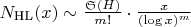 $N_{\text{HL}}(x) \sim \frac{\mathfrak{S}(H)}{m!} \cdot \frac{x}{(\log x)^m}$