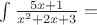 $\int \frac {5x+1} {x^2+2x+3} = $