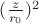 $(\frac{z}{r_0})^2$