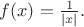 $f(x)=\frac 1 {|x|}{.}$
