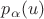 $p_\alpha(u)$
