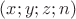 $(x;y;z;n)$