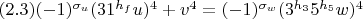 $(2.3) (-1)^{\sigma_u}(31^{h_f}u)^4+v^4=(-1)^{\sigma_w}(3^{h_3}5^{h_5}w)^4 $