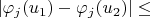$\lvert \varphi_j(u_1)-\varphi_j(u_2) \rvert \le$