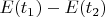 $E(t_1)-E(t_2)$