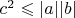 $c^2 \leqslant |a||b|$