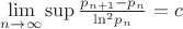 $\[\mathop {\lim }\limits_{n \to \infty } \sup \frac{{{p_{n + 1}} - {p_n}}}{{{{\ln }^2}{p_n}}} = c\]$