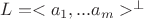 $L=<a_1,...a_m>^{\perp}$