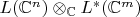 $L(\mathbb{C}^n)\otimes_\mathbb{C}L^*(\mathbb{C}^m)$