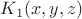 $K_1(x,y,z)$