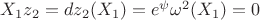$X_1z_2=dz_2(X_1)=e^\psi \omega^2(X_1)=0$