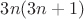 $3n(3n+1)$