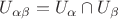 $U_{\alpha\beta}=U_\alpha \cap U_\beta$