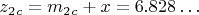 $ z_2_c=m_2_c+x=6.828&hellip; $