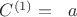 $C^{(1)}=\left\(\begin{array}{c}a\end{array}\right$