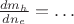 $\frac{dm_h}{dn_e}=\dots$