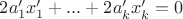 $2a'_1x'_1+...+2a'_kx'_k=0$