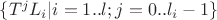$\{T^jL_i|i=1..l;j=0..l_i-1\}$