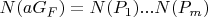 $N(a G_F)=N(P_1)...N(P_m)$
