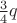 $\frac{3}{4}q$