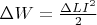 $\Delta W = \frac{\Delta L I^2}{2}$