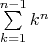 $\sum\limits_{k=1}^{n-1}k^n$