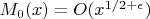 $M_0(x)=O(x^{1/2+\epsilon})$