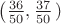 $\left ( \frac{36}{50},\frac{37}{50} \left ) $