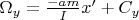 $ \Omega_y=\frac{-a m}{I} x'+C_y $
