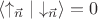 $\langle \uparrow_{\vec{n}}|\downarrow_{\vec{n}} \rangle = 0$
