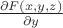 $\frac{\partial F(x,y,z)}{\partial y}$