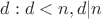 $d:d<n,d|n$