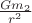$\frac{G m_2}{r^2}$