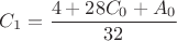 $C_1 = \dfrac{4 + 28C_0 + A_0}{32}$