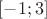 $[-1;3]$